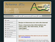 Tablet Screenshot of antenne-d-oc.fr